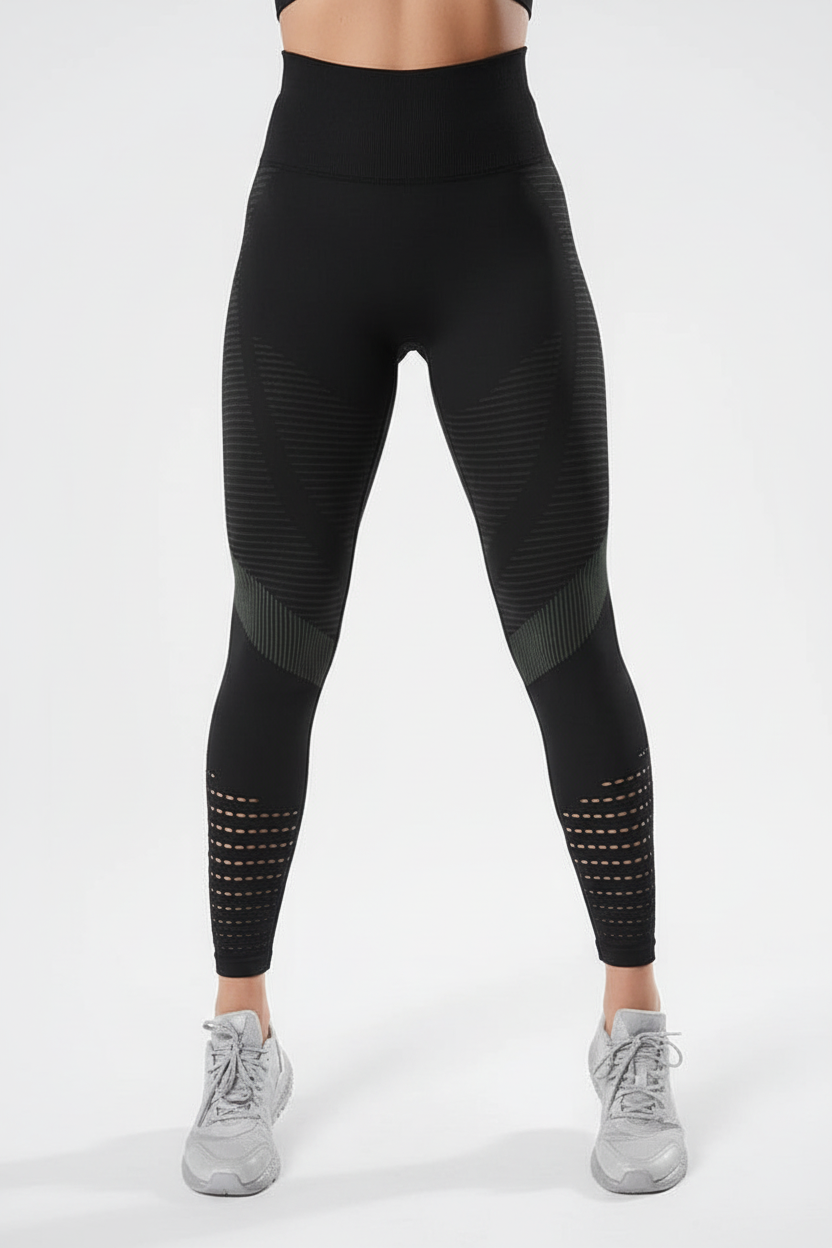 Schwarze Leggings Frontansicht